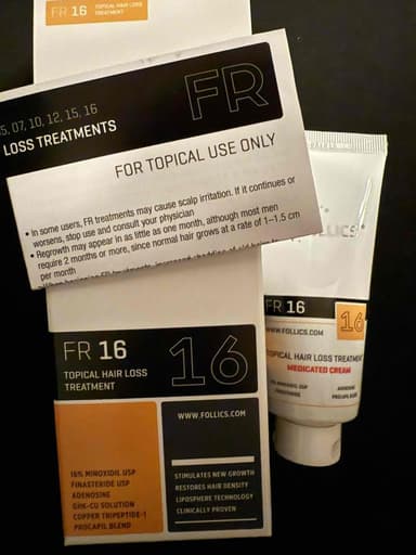 [FOLLICS]フォリックス FR16 クリーム(ミノキシジル16％) 【1本60ml】 レビュー投稿画像 サムネイル