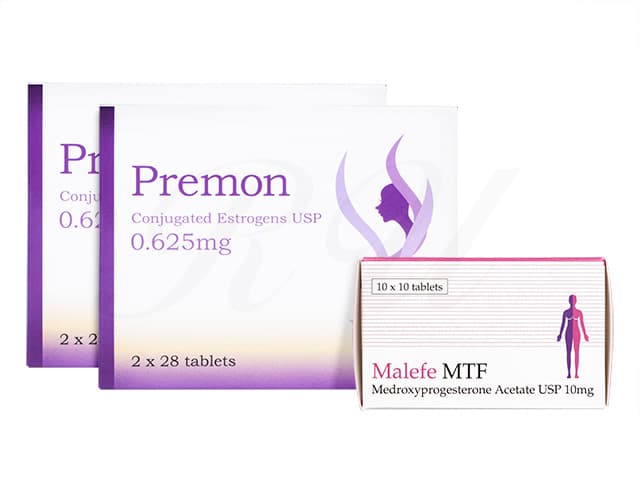 プレモン0.625mg2箱+マレフェMTF10mg1箱