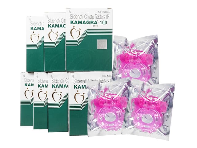カマグラゴールド100mg(4錠7箱)+バイブレーションリング(3個)