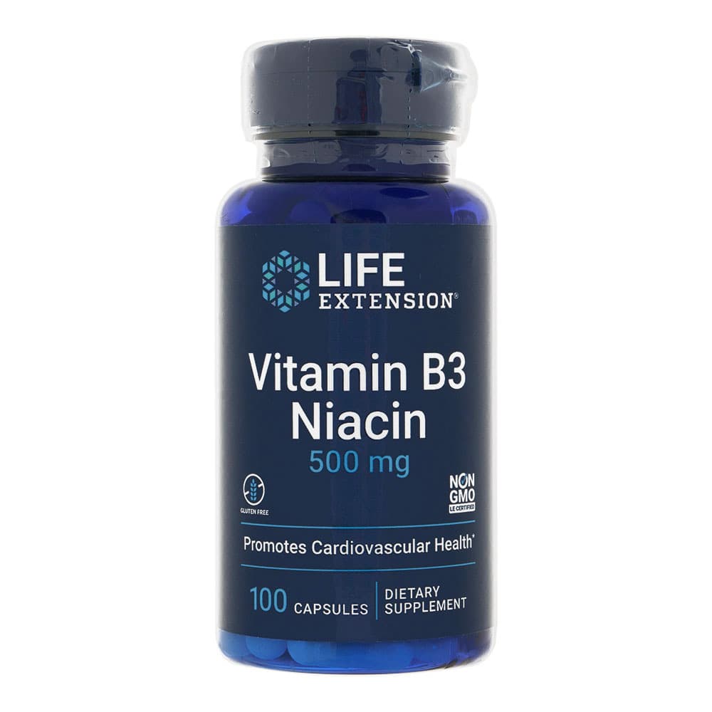 [LIFE EXTENSION]ビタミンB3ナイアシン500mg 【1本100カプセル】