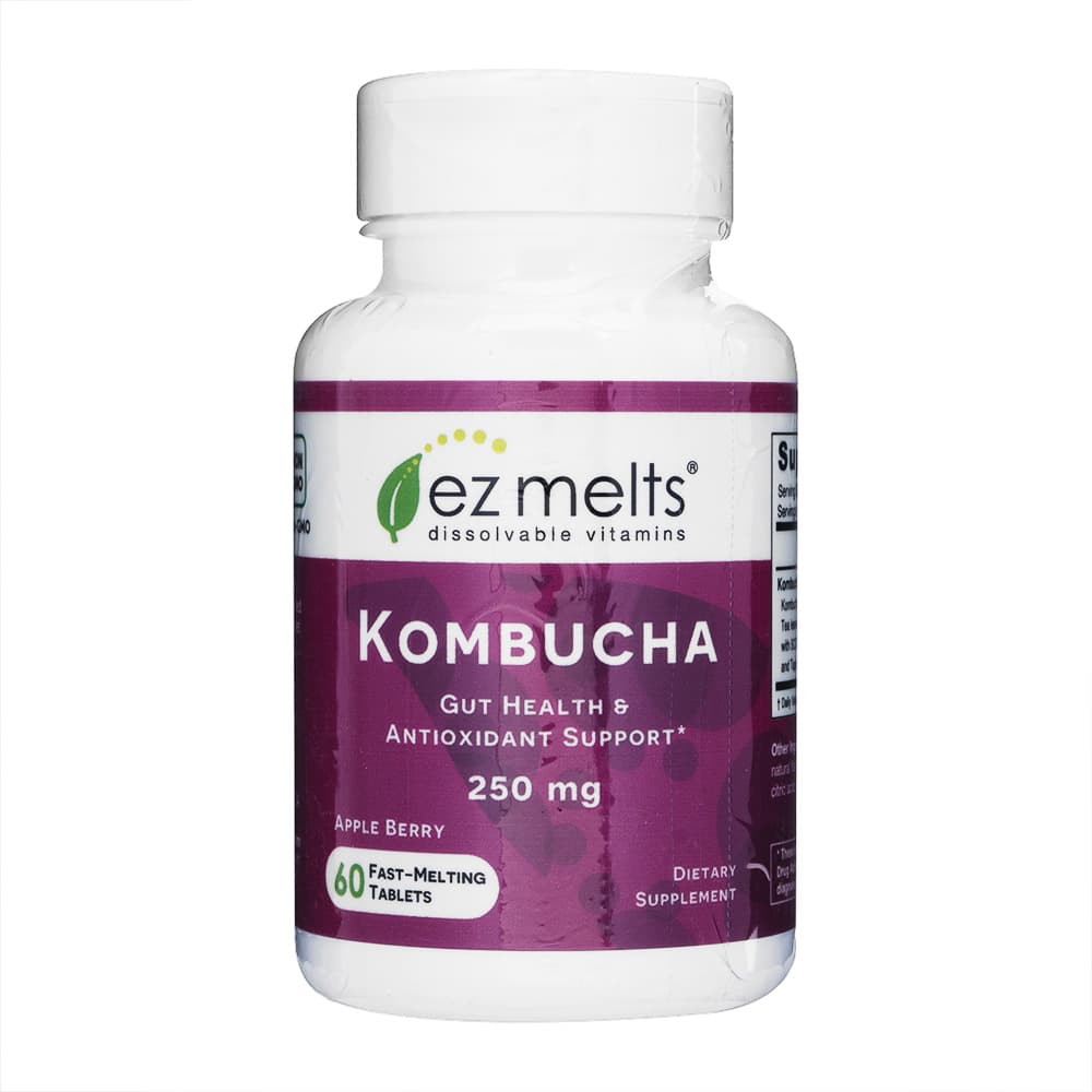 [ez melts]コンブチャ250mg・アップルベリー味 【1本60錠】