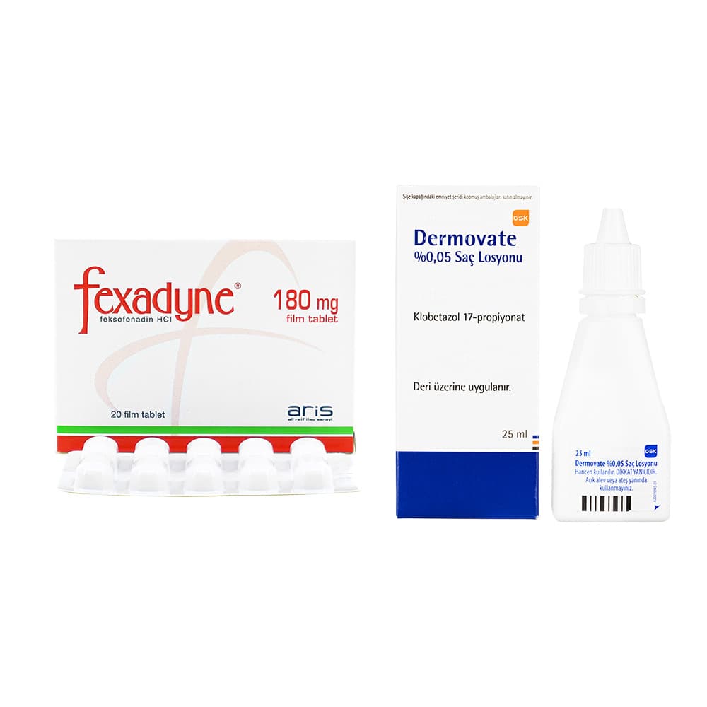 アレグラジェネリック180mg20錠3箱+デルモベート0.05%スカルプローション25ml1本 【1セット】