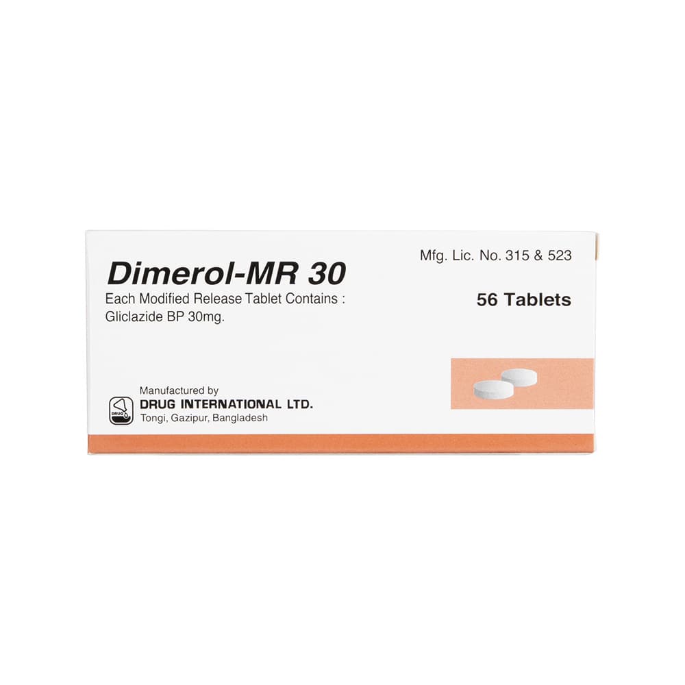 [グリミクロンジェネリック]ダイメロールMR30mg 【1箱56錠】