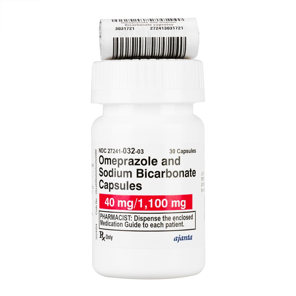 オメプラゾール&炭酸水素ナトリウム40mg/1100mg 【1本30カプセル】