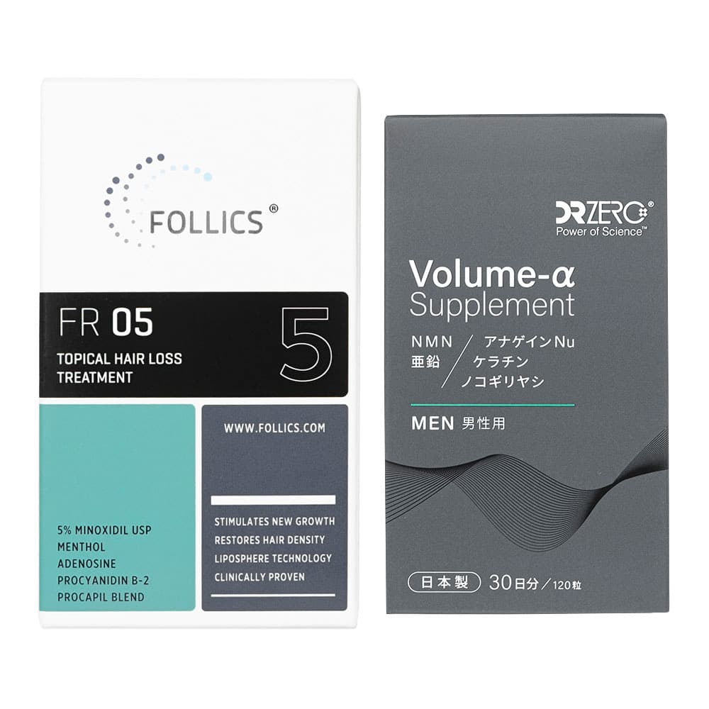 フォリックス FR05 ローション60mL 1本+ドクターゼロ ボリュームαサプリメント120錠 1箱(男性用) 【1セット】