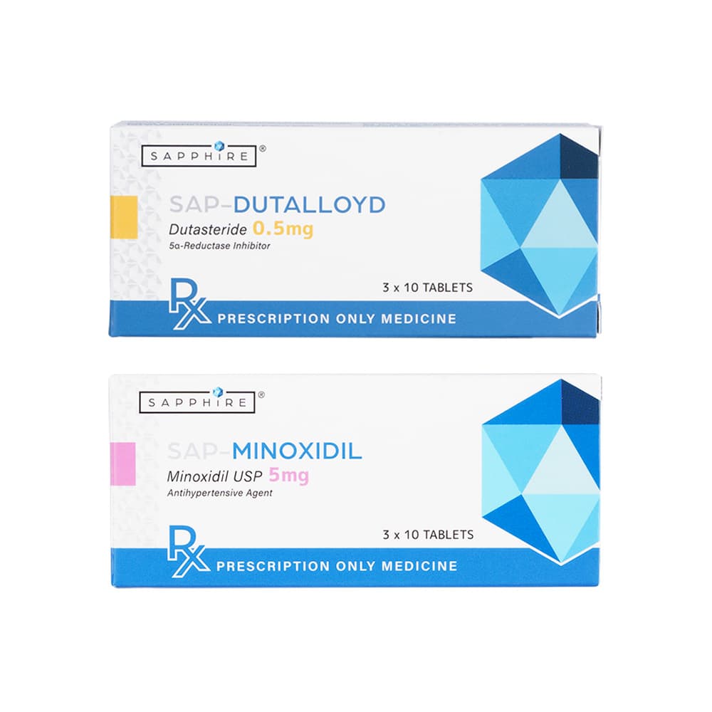 デュタロイド0.5mg30錠1箱+SAP-ミノキシジル5mg30錠1箱 【1セット】
